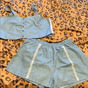 2pc Co-Ord Crochet & Linen set